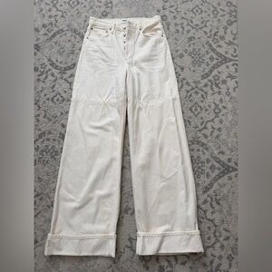 Agolde Cream Denim Jeans